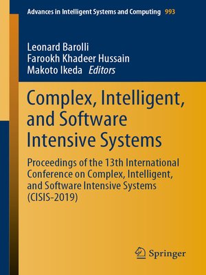 cover image of Complex, Intelligent, and Software Intensive Systems